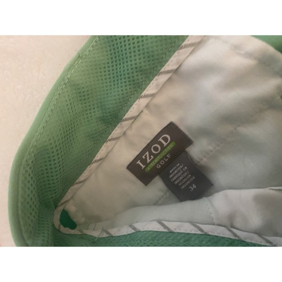 Izod Golf Shorts Mens 34 Green Performance Waistband Birdie,0204 - Picture 4 of 4